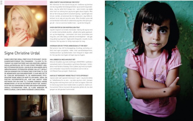 Portrait of Urdal in Knappen Magazine