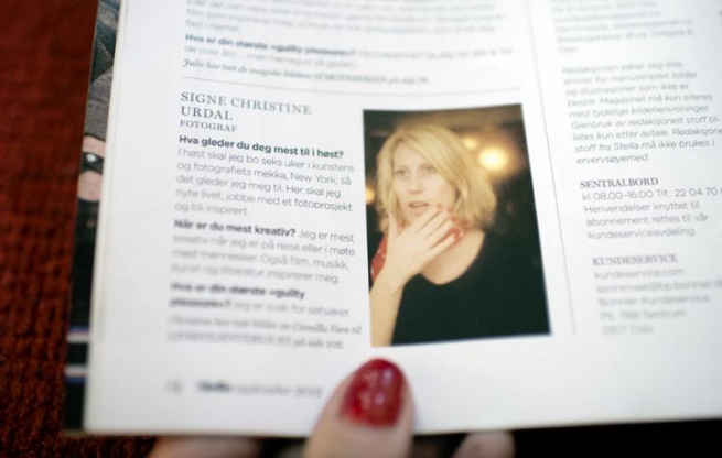 Urdal in Stella magazine, August 2012