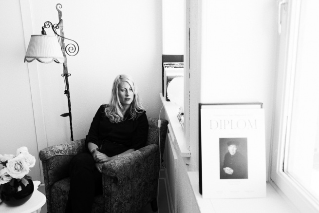 Urdal i hennes atelier i Normannsgate 24. Foto : Anders Vinje